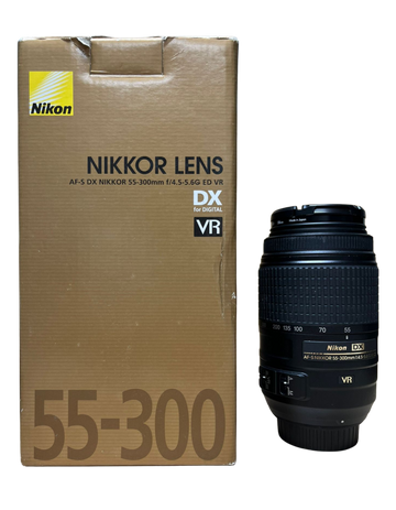 Nikon AF-S DX Nikkor 55-300mm f/4.5-5.6G ED VR Super Telephoto Lens Black